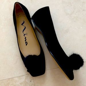 Nina pompom flats, NWOT size 7.5